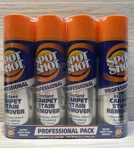 4 Pack Spot Shot Instant Carpet Stain Remover 18oz Aerosol Cans Sealed - Picture 1 of 2