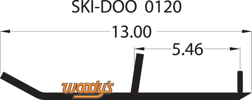 1998-2009 para Ski-Doo Mini Z Woody's Mini Trineo Corredor Estándar 4" 60 RUS-0120 Foto 1 de 1