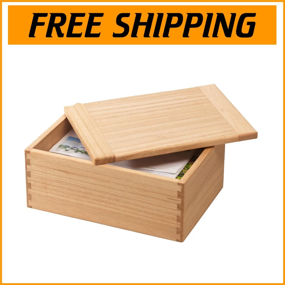 Lightweight Decorative Wooden Stash Box - Perfect for Home Office Organization - Image 1 of 4
