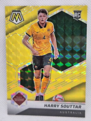 #1/10  First Print 1/1  Harry Souttar Australia Panini Mosaic 21-22 YELLOW FLURO - Image 1 of 2