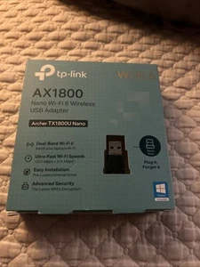 TP-Link AX1800 Nano Wi-Fi 6 Wireless USB Adapter Black Archer TX1800U Sealed - Photo 1/2