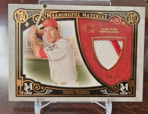 2016 Topps Museum Meaningful Material Prime Relic /10 Todd Frazier GAME USED - Picture 1 of 2