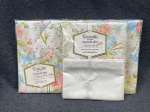 Vtg Wamsutta Supercale Plus Double Fitted Sheet Set & 2 Standard Pillow 70s NOS - Picture 1 of 10