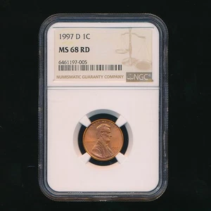 1997-D LINCOLN MEMORIAL CENT 1C ~ NGC MS 68 RD - Picture 1 of 4