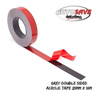 J Tape - Nastro acrilico biadesivo grigio |25 mm x 10 m | attacco alto - Foto 1 di 4