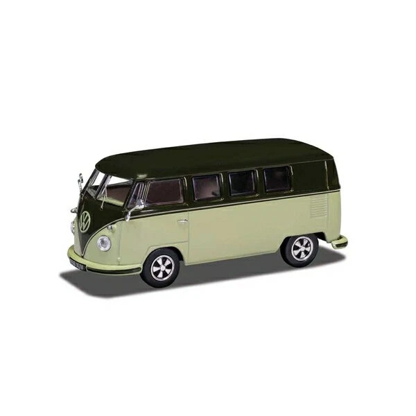 Corgi 1/43 Volkswagen VW Type 2 T1 Camper Van Palm/Sand Green Diecast CGVA14502 - Image 1 of 1