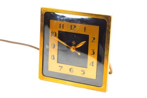 Reloj eléctrico GE Art Deco 1930 lente de vidrio marco de latón e índices reloj GE - Imagen 1 de 9
