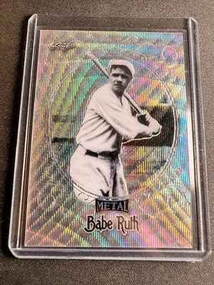 2019 Leaf Metal Babe Ruth Collection Silver Wave #42 New York Yankees - Image 1 of 2