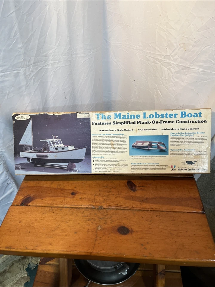 MIDWEST PRODUCTS MAINE LOBSTERBOAT WOOD DISPLAY MODEL KIT #953 - Image 1 of 4