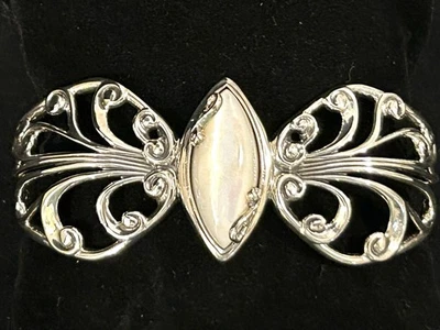 Carolyn Pollack Sterling Silver and Mother Of Pearl Cuff Bracelet - Image 1 of 4