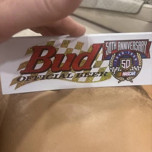 Lot of 25 NASCAR 50th Anniversary 1948-1998 Budweiser Official Beer Stickers NOS - Picture 1 of 7