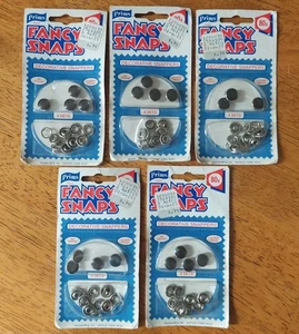 5 paquetes de sujetadores de broches de presión de lujo con imprimaciones vintage gris negro nacarado 20 en total 7/16" - Imagen 1 de 9