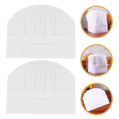  20 Pcs Cappello Da Chef Bianco Cappelli Cuoco Monouso Per Bambini - Immagine 1 di 4