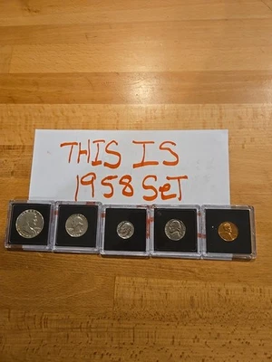 1958 USA Uncirculated 5-Coin Set Proof Condition, Minted in USA 3 SETS AVAILABL  - Image 1 of 4