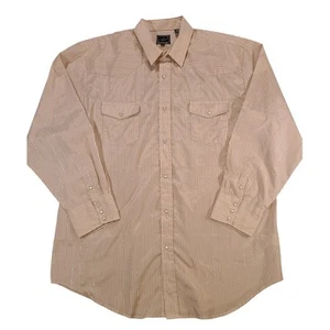 Roper Mens 3XL long sleeve Pearl Snap Western Shirt Pinstripe Metallic - Picture 1 of 7