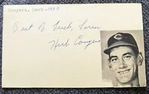 1950 Debüt Herb Conyers signiert GPC datiert 29.09.53 selten! - Bild 1 von 2