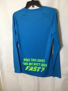 Fun Augusta Activewear Women’s Large “Does This Shirt Make My Butt Look Fast?” - Picture 1 of 3