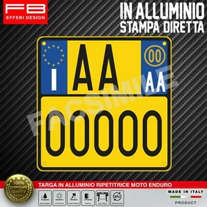 TARGA TARGHINO Moto Enduro Campionato Italiano FMI Coppa Italia ALLUMINIO HARD - Imagen 1 de 4