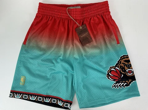 Mitchell & Ness 1996 Vancouver Grizzlies NBA Men's Swingman Shorts Red/Teal XL Cover