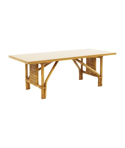 McGuire Style Mid Century Bamboo and Rattan Formica Top Coffee Table Cover