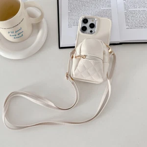 Funda protectora de cuero con cadena para móvil para iPhone 15 Pro Max 14 13 12 11 - Imagen 1 de 16