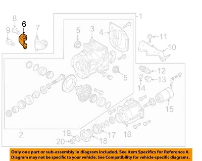 Diferencial de eixo Mazda OEM 07-15 CX-9 - montagem traseira dianteira direita L2142868XB - Imagem 1 de 2