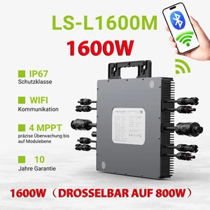 1600W (DROSSELBAR AUF 800W) WECHSELRICHTER FÜR BALKONKRAFTWERK--4 MPPT TRACKER - Bild 1 von 22