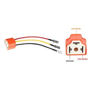 2 Pieces H4 Wire Wiring Harness Sockets Fits for Pickup Heavy Duty Headlamp - Picture 1 of 7