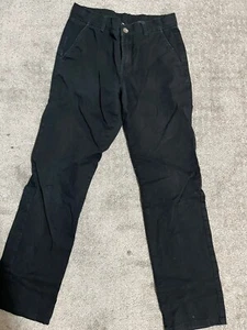 IZOD Pants Boys Black Flat Front Regular Fit Size 16 - Picture 1 of 5