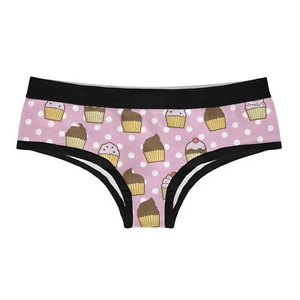 Sweet Cheeks Womens Panties Cute Cupcake Bikini Brief Graphic Underwear Ladies - Picture 1 of 5