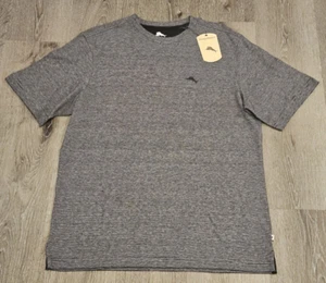 Neu mit Etikett Tommy Bahama lässiges Herren-T-Shirt Strand schwarz gestreift Größe Small UVP $ 64,50 - Bild 1 von 9
