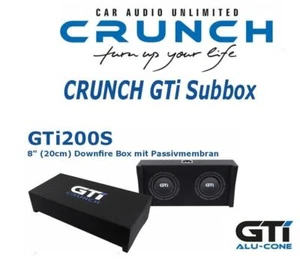 Caja de subwoofer Crunch GTI200S Downfire 20 cm (8"") subwoofer carcasa 400 vatios  - Imagen 1 de 5