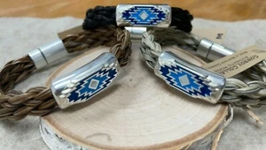 Pulsera de vaquero doble trenzado pelo de caballo de colección Prescott - Imagen 1 de 30