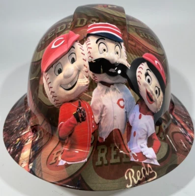 PYRAMEX New Full Brim Hard Hat Custom Hydro Dipped CINCINNATI REDS