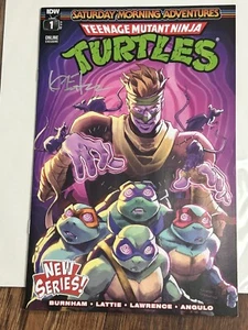 Cómic firmado por Kevin Eastman Tortugas Ninja Saturday Morning Adventures # 1 certificado de autenticidad PA - Imagen 1 de 6