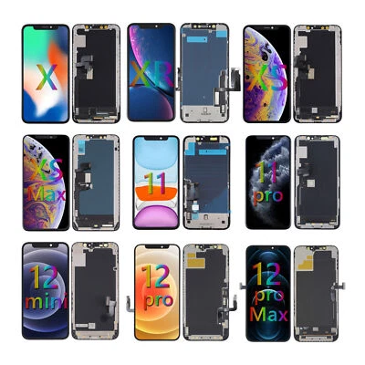 For iPhone 12 11 Pro X XR XS Max Display LCD Digitizer Touch Screen Replacement - Image 1 of 4