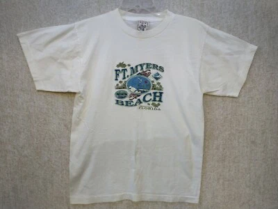 Camiseta De Colección Ft Myers Beach Sun Diseño Artístico Adulto Talla M Puntada Única 1996 Foto 1 de 4
