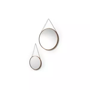 Take Me Home Set 2 Mirrors Round Metal Niko Light Home, Cooper - Picture 1 of 2