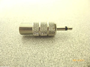 Adaptador convertidor F TV hembra jack a 3,5 mm 1/8" mono macho enchufe pin RF COAXIAL - Imagen 1 de 5