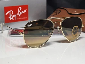 Ray-Ban Classic Aviator, 58mm Gold Frame, Tan G-15 Lenses! FREE SHIPPING! - Picture 1 of 11
