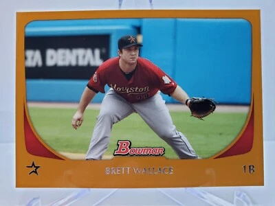 2011 Bowman Brett Wallace Orange /250 #154 Houston Astros Arizona State - Image 1 of 2
