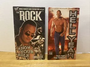 WWF VHS Tapes X2 Stone Cold Hell Yeah And The Rock Know Your Role - Bild 1 von 3