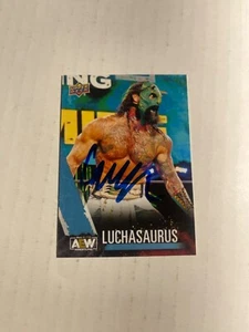AEW LUCHASAURUS Signed Card Dynamite Rampage - Picture 1 of 1