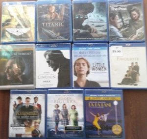 Blu-Rayl DVDs- La La Land, Post, Lincoln, Dunkirk, Divergent Titanic, Home Alone - Picture 1 of 12