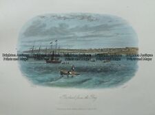 Antique Print 230-172 Portland from the Bay by S.T. Gill c.1857 Victoria
