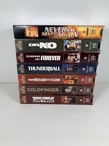 VHS JAMES BOND 007 Collection Complete Sean Connery￼ Library 7 Movies *READ*