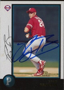 1998 Bowman RYAN BRANNAN Signed Card AUTOGRAPH PHILLIES RC ANN ARBOR, MI