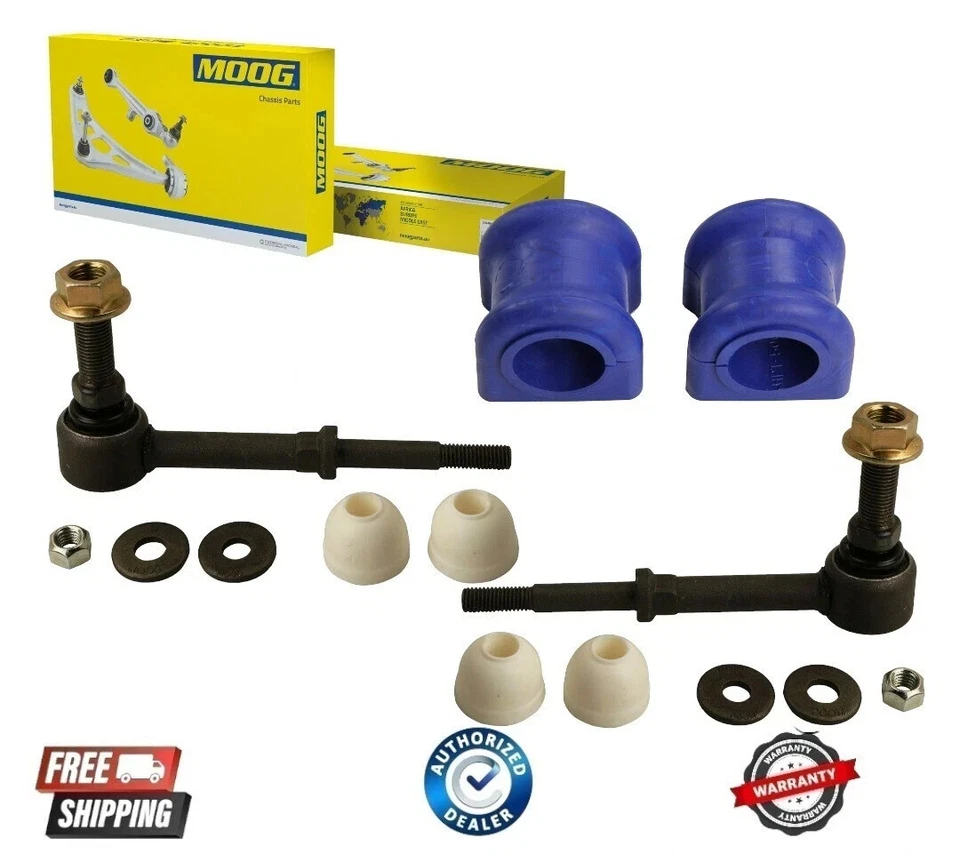 NEW MOOG Front Sway Bar End Link & Bushing 4 pcs Kit Dodge Ram 1500 2500 3500 - Image 1 of 1