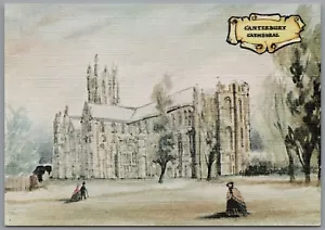 Art - Canterbury Cathedral Kent England Postcard - Picture 1 of 2