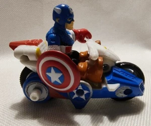 Playskool Marvel Super Hero Adventures CAPTAIN AMERICA RACER MOTORCYCLE - Picture 1 of 7